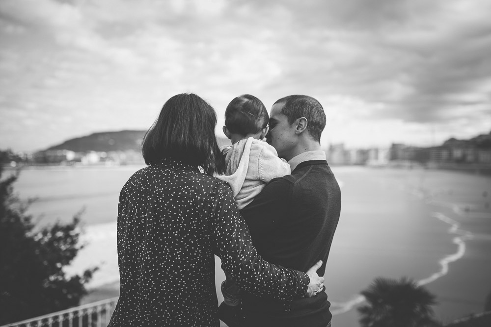 Fotografía de familia en Donostia